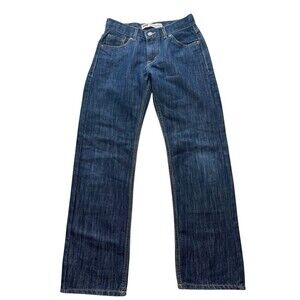 Levis 514 Jeans Boys Size 12 Reg 26x26 Straight Adjustable Blue Stretch Denim